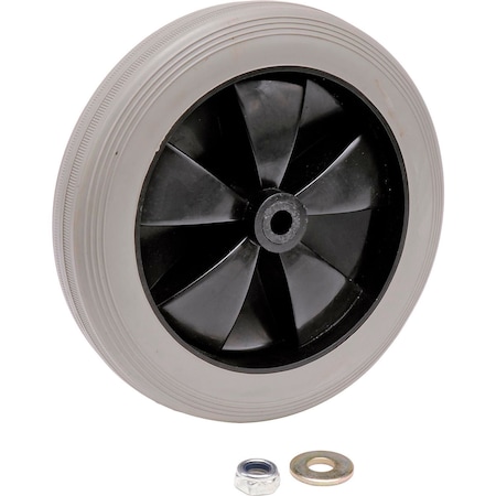 Global Industrial Replacement 8 Rear Wheel for Janitor Cart RP9039
